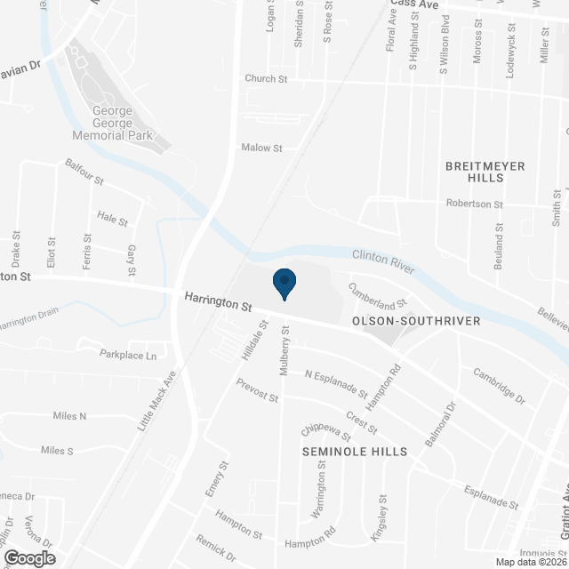 Map showing location of Mount Clemens